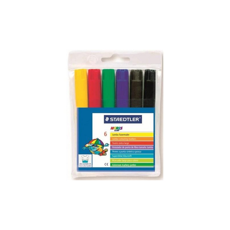 (340 WP6) STAEDTLER ROTULADOR GRUESO NORIS CLUB COLORES SURTIDOS ESTUCHE 6 UD