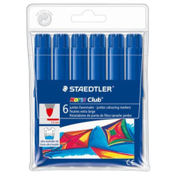 (340 WP6-3) STAEDTLER ROTULADOR GRUESO NORIS CLUB AZUL ESTUCHE 6 UD