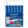 (340 WP6-3) STAEDTLER ROTULADOR GRUESO NORIS CLUB AZUL ESTUCHE 6 UD