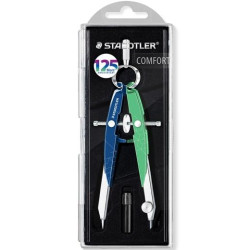 (556 00-MA1) STAEDTLER COMPÁS METÁLICO DE PRECISIÓN MARS CON AJUSTE POR RUEDA AZUL/VERDE MENTA