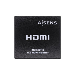 (A123-0506) AISENS DUPLICADOR HDMI 4K@30HZ 1X2 CON ALIMENCIÓN NEGRO