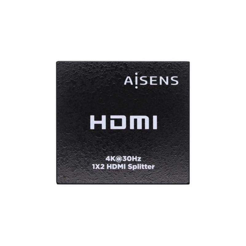 (A123-0506) AISENS DUPLICADOR HDMI 4K@30HZ 1X2 CON ALIMENCIÓN NEGRO
