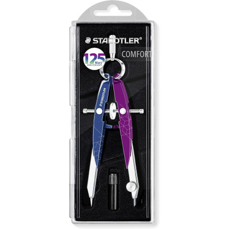 (556 00-MA2) STAEDTLER COMPÁS METÁLICO DE PRECISIÓN MARS CON AJUSTE POR RUEDA AZUL/BAYAS SILVESTRES