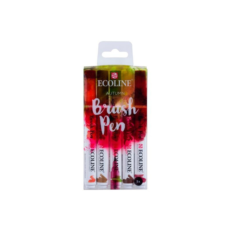 (11509904) TALENS ECOLINE ROTULADORES BRUSH PEN PUNTA PINCEL OTOÑO ESTUCHE 5 UD