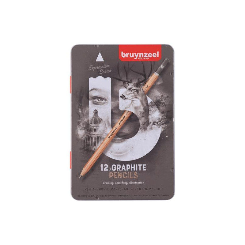 (60311012) TALENS BRUYNZEEL LÁPICES DE GRAFITO EXPRESSION SURTIDOS ESTUCHE 12 UD