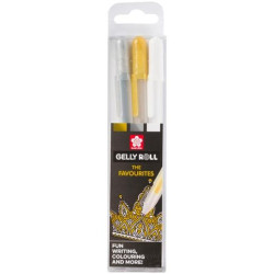 (POXPGBMIX3A) TALENS SAKURA ESTUCHE DE 3 BOLÍGRAFOS GELLY ROLL MIXED ORO/PLATA/BLANCO