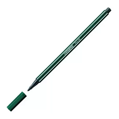 (68/63) STABILO ROTULADOR PEN 68 VERDE TIERRA CAJA 10 UD