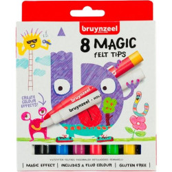 (60126008) TALENS BRUYNZEEL ROTULADORES KIDS MÁGICOS COLORES SURTIDOS ESTUCHE 8 UD