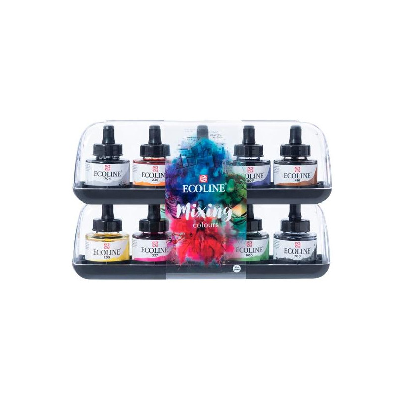 (11259902) TALENS ECOLINE SET ACUARELA LÍQUIDA MEZCLA 10 BOTELLAS DE 30ML COLORES SURTIDOS