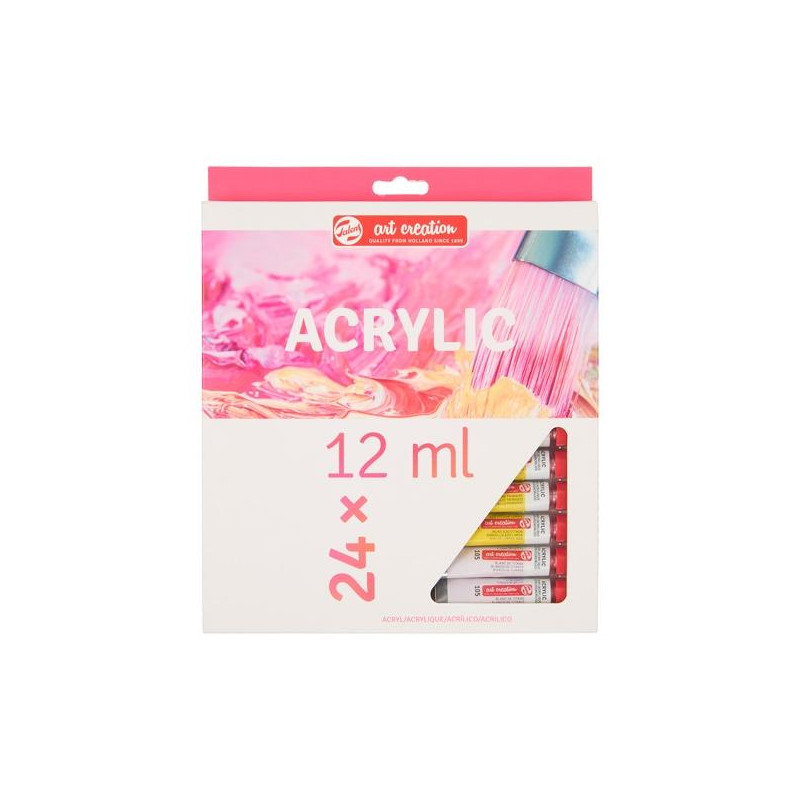 (9021724M) TALENS ART CREATION SET ACRÍLICO TUBO 12ML COLORES SURTIDOS ESTUCHE 24 UD