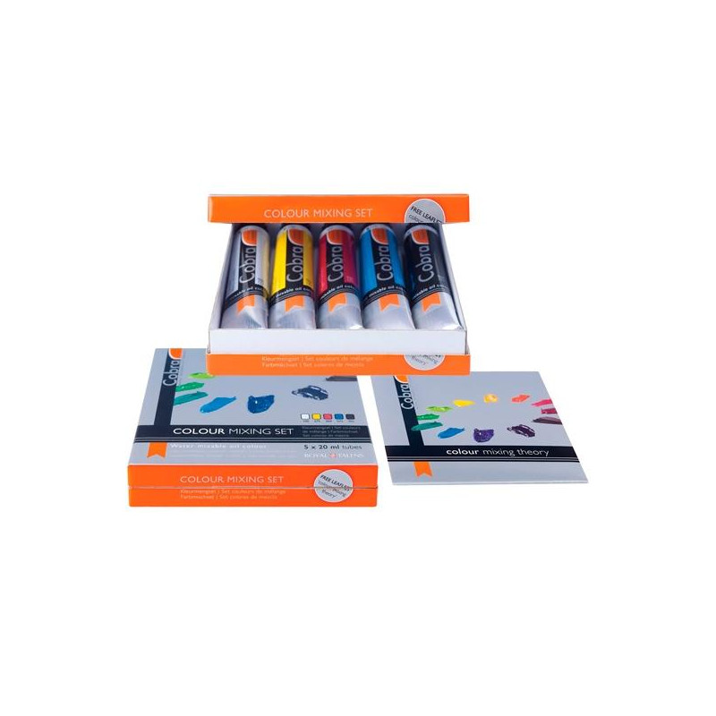 (21820405) TALENS COBRA SET DE PINTURAS AL ÓLEO 5 TUBOS DE 20ML COLORES DE MEZCLA SURTIDOS