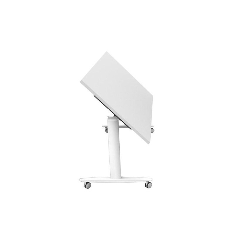 (TAXI-140) ARTEXPORT MESA MULTIFUNCIONAL TAXI 140 PATAS DE METAL CON RUEDAS Y TAPA ABATIBLE DE 25MM BLANCO