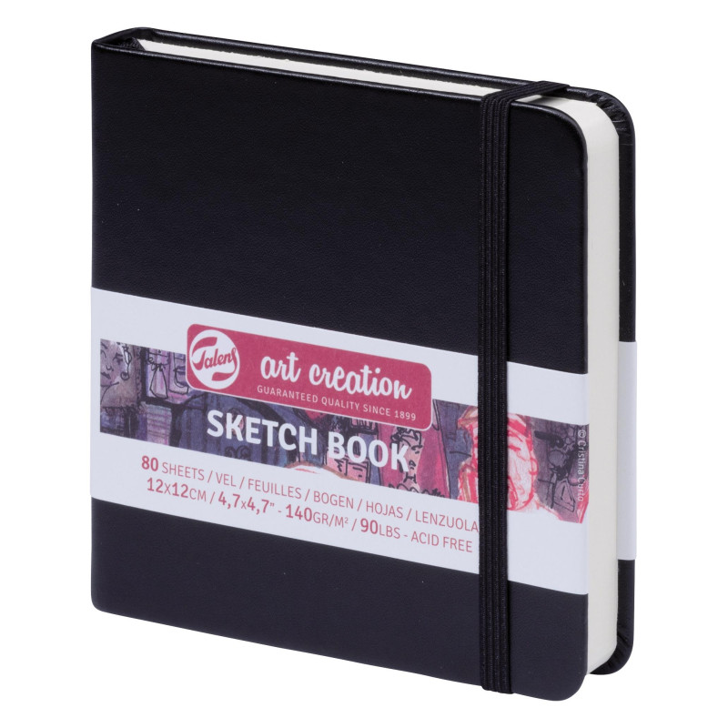 (9314004M) TALENS ARTS CREATION CUADERNO BOCETOS 12X12CM 80H 140GR NEGRO