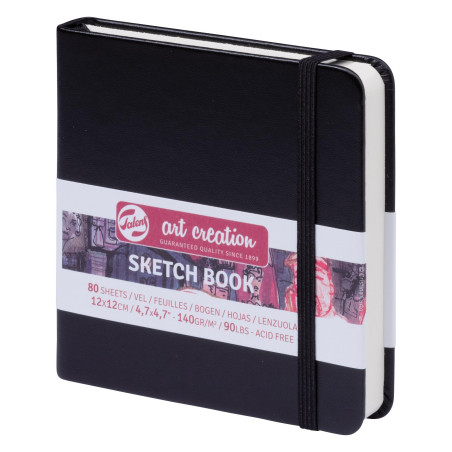 (9314004M) TALENS ARTS CREATION CUADERNO BOCETOS 12X12CM 80H 140GR NEGRO