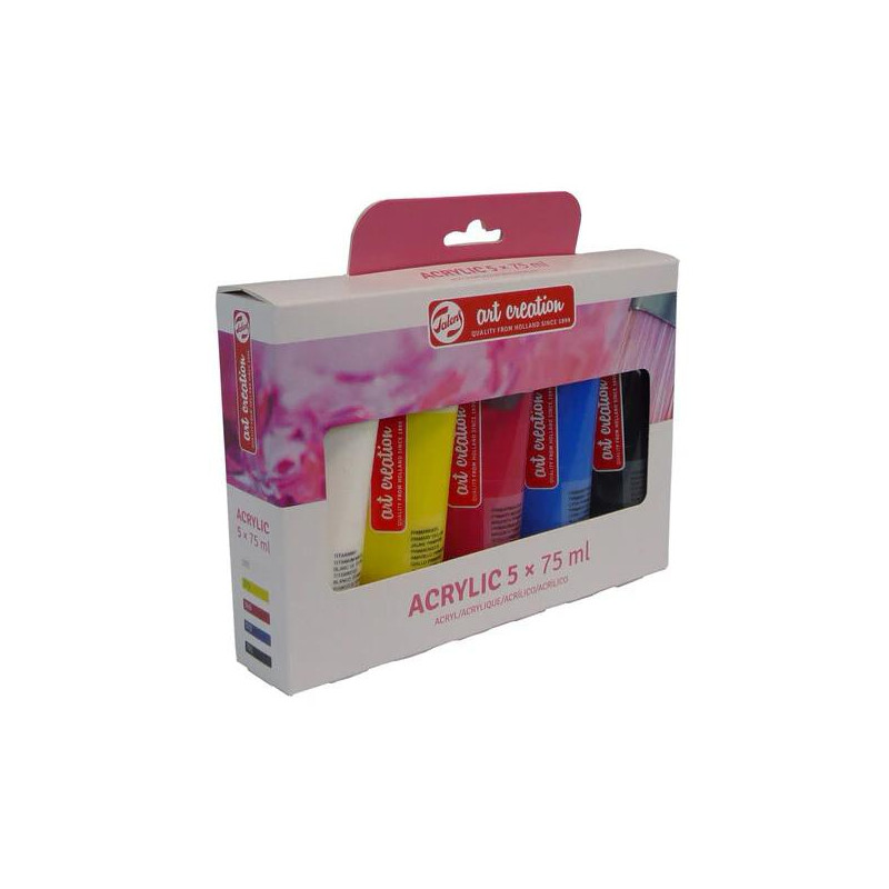 (3582805M) TALENS ART CREATION SET ACRÍLICO INICIACIÓN TUBO 75ML COLORES SURTIDOS ESTUCHE 5 UD