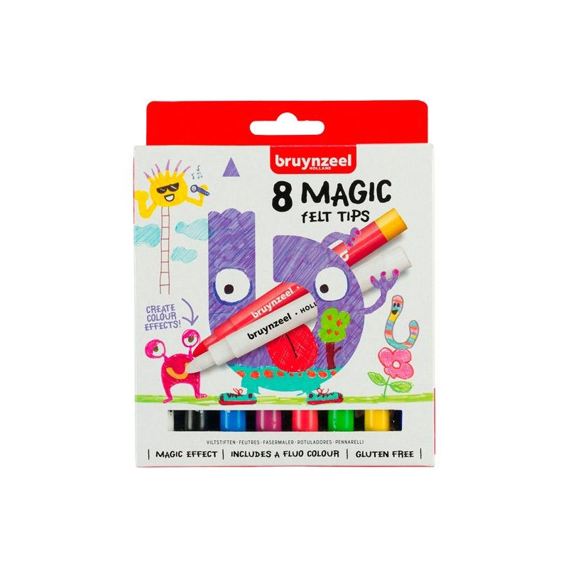 (60126008) TALENS BRUYNZEEL ROTULADORES KIDS MÁGICOS COLORES SURTIDOS ESTUCHE 8 UD