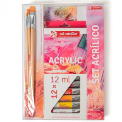 (PO200040) TALENS ART CREATION SET ACRÍLICO 12 TUBOS X 12ML COLORES SURTIDOS
