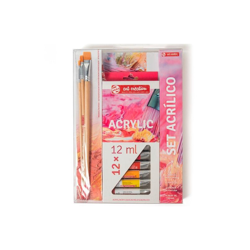 (PO200040) TALENS ART CREATION SET ACRÍLICO 12 TUBOS X 12ML COLORES SURTIDOS