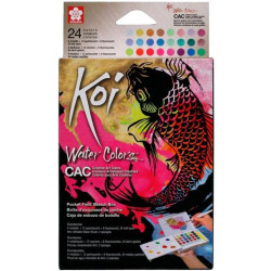 (XNCW24MPN) TALENS SAKURA KOI ACUARELAS WATER COLORS SKETCH BOX 24 CREATIVE ART COLORES METÁLICOS SURTIDOS