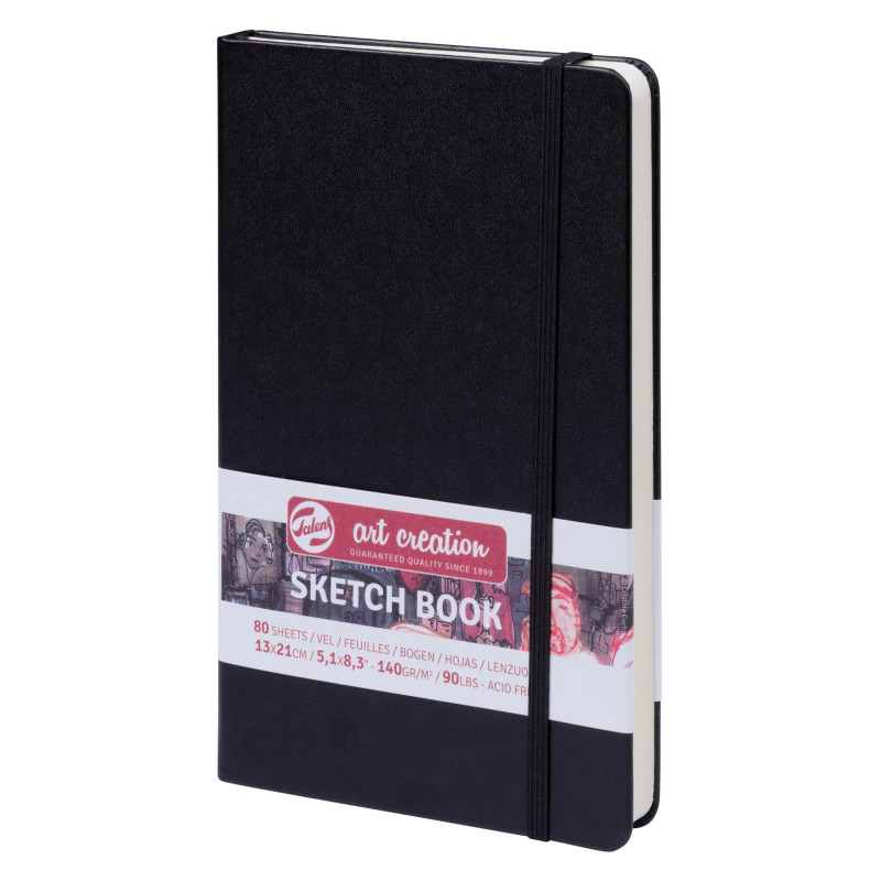 (9314002M) TALENS ARTS CREATION CUADERNO BOCETOS 13X21CM 80H 140GR NEGRO