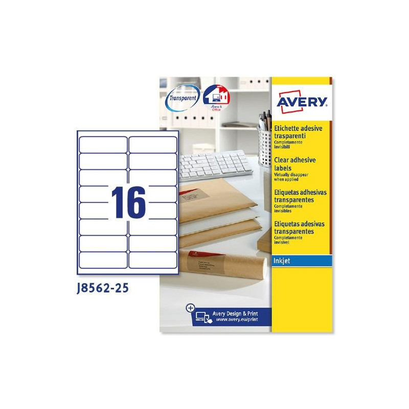 (J8562-25) AVERY ETIQUETAS ADHESIVAS PARA SOBRES 99
