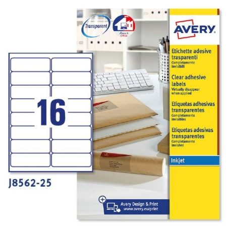 (J8562-25) AVERY ETIQUETAS ADHESIVAS PARA SOBRES 99