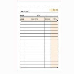 (T-160N) TALONARIO CAMAREROS ESPECIAL BOLSILLO ORIGINAL SOLO NUMERADO