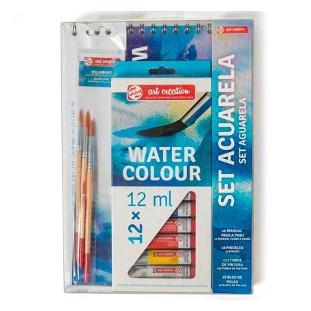 (PO200042) TALENS ART CREATION SET ACUARELA 12 TUBOS X 12ML COLORES SURTIDOS