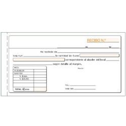 (T-52) TALONARIO RECIBO ALQUILER IVA TERCIO DE FOLIO DUPLICADO AUTOCOPIA