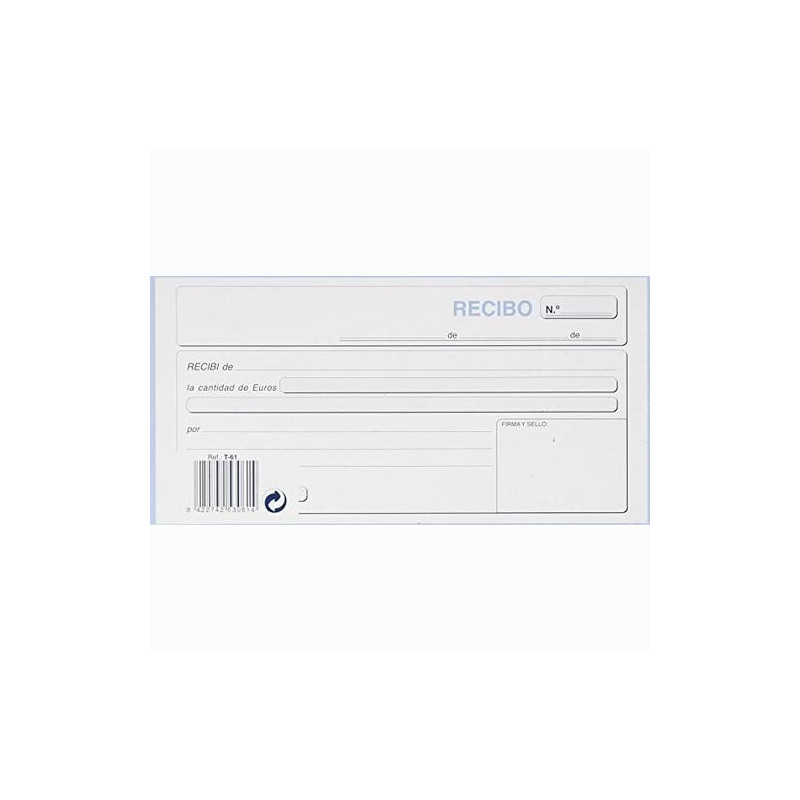 (T-61) TALONARIO RECIBOS TERCIO DE FOLIO TRIPLICADO AUTOCOPIA
