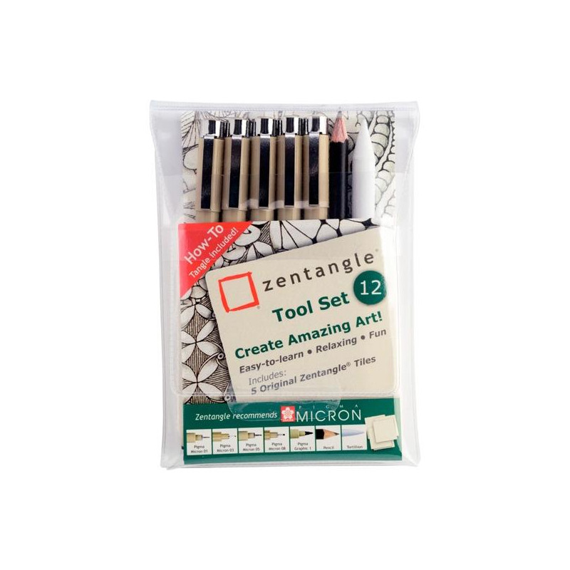 (Z12PTGB) TALENS SAKURA ZENTANGLE TOOL SET 12 PIEZAS