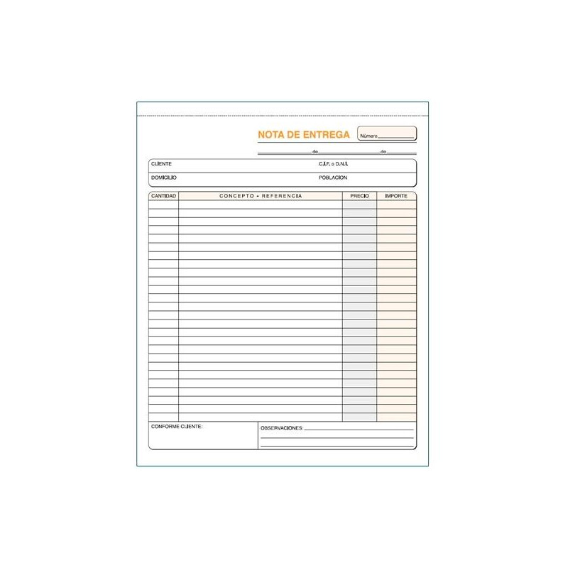 (T-127) TALONARIO ENTREGAS HOLANDESA 21X26CM DUPLICADO AUTOCOPIA