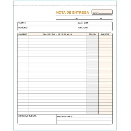 (T-127) TALONARIO ENTREGAS HOLANDESA 21X26CM DUPLICADO AUTOCOPIA