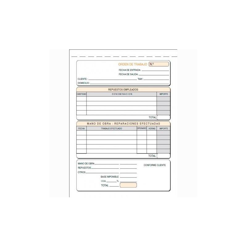 (T-138) TALONARIO INFORME DE TRABAJO CUARTO NATURAL DUPLICADO AUTOCOPIA