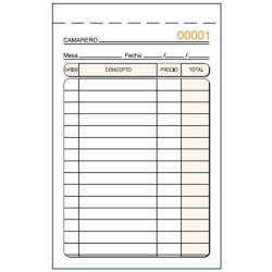 (T-141) TALONARIO CAMAREROS ESPECIAL BOLSILLO TRIPLICADO AUTOCOPIA