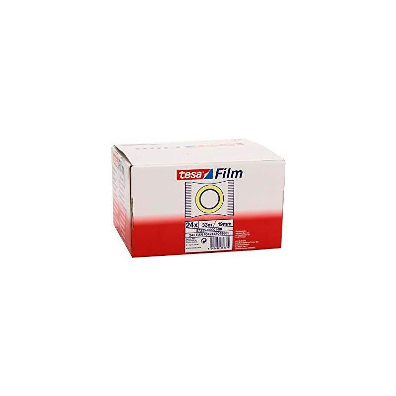 (57225-00001-01) TESA FILM CINTA ADHESIVA TRANSPARENTE STANDARD FLOWPACK ROLLO 19MM X 33M