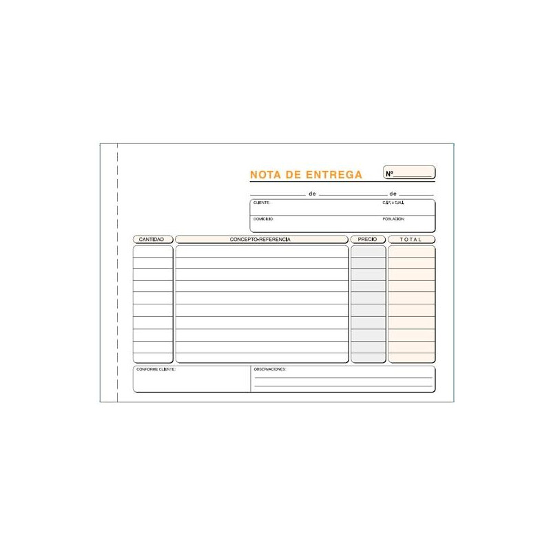 (T-47) TALONARIO ENTREGAS CUARTO APAISADO TRIPLICADO AUTOCOPIA