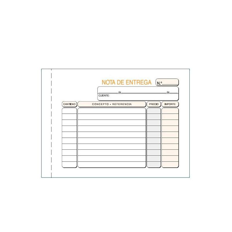 (T-54) TALONARIO ENTREGAS OCTAVO APAISADO TRIPLICADO AUTOCOPIA