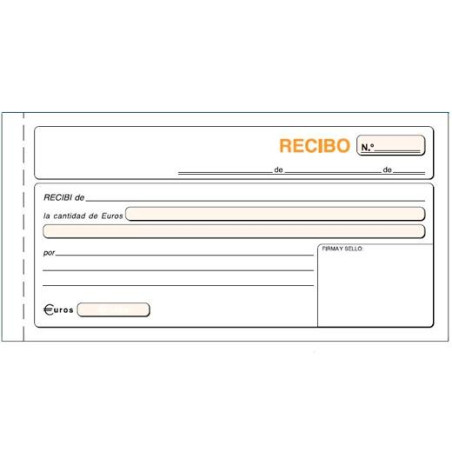 (T-60) TALONARIO RECIBOS TERCIO DE FOLIO DUPLICADO AUTOCOPIA