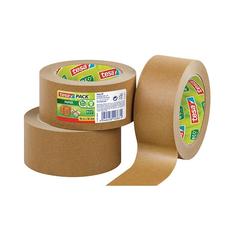(57180-00000-05) TESA CINTA DE EMBALAJE TESAPACK 50MX50MM PAPEL ECOLÓGICO