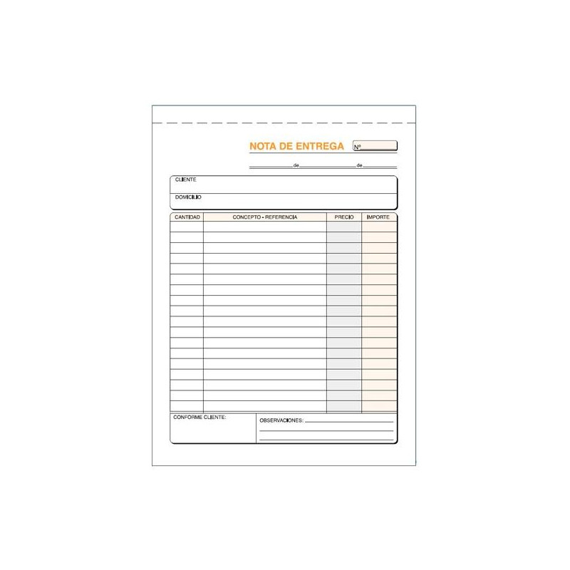 (T-92) TALONARIO ENTREGAS CUARTO NATURAL TRIPLICADO AUTOCOPIA
