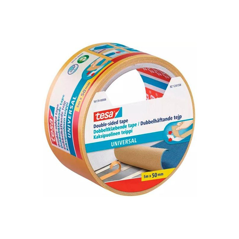 (56170-00007-12) TESA CINTA ADHESIVA DOBLE CARA UNIVERSAL 50MM X 5M BEIGE