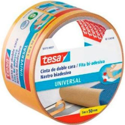 (56172-00005-12) TESA CINTA ADHESIVA DOBLE CARA UNIVERSAL PERMANENTE 50MM X 25M PARA MOQUETAS