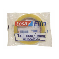 (57226-00001-01) TESA FILM CINTA ADHESIVA TRANSPARENTE STANDARD ROLLO 19MM X 66M EN BOLSITA