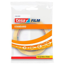 (57382-00001-01) TESA FILM CINTA ADHESIVA TRANSPARENTE STANDARD 15MM X 66M EN BOLSITA