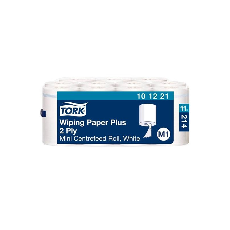 (101221) TORK PAPEL DE SECADO EXTRA MINI 2 CAPAS 214 SERVICIOS SACO DE 11 ROLLOS M1 BLANCO