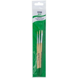 (129218133) TITAN ARTS SET DE PINCELES 218/4-6-8 BLÍSTER 3 UD