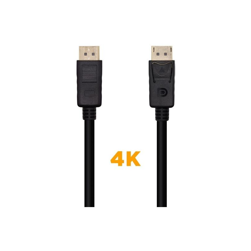 (A124-0387) AISENS CABLE DISPLAYPORT V1.2 4K@60HZ DP/M - DP/M NEGRO 5
