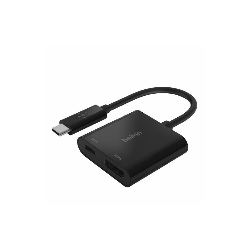 (AVC002BTBK) BELKIN CABLE ADAPTADOR USB-C  A HDMI + CARGA 60W NEGRO
