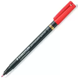 (319 F-2) STAEDTLER ROTULADOR ESPECIAL PERMANENTE LUMOCOLOR F ROJO